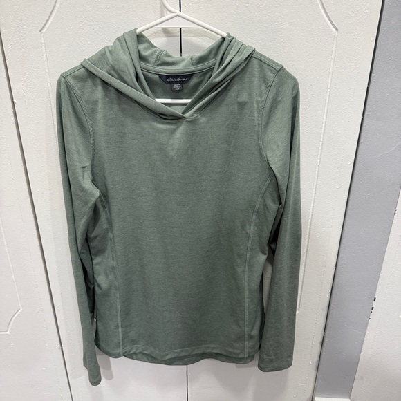 Eddie Bauer Green Pullover Hooded Long Sleeve - Picture 1 of 11